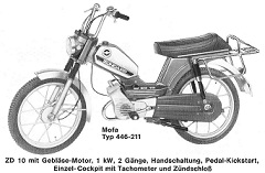 Zndapp-Schaltplan Typ 446-211 ZD 10